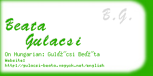 beata gulacsi business card